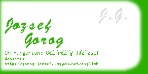 jozsef gorog business card